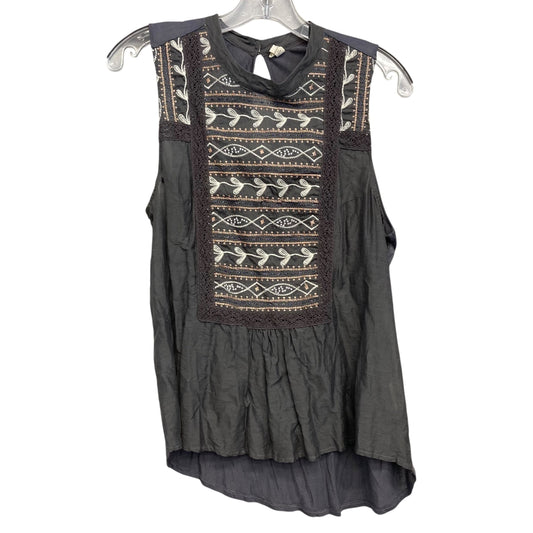 Top Sleeveless By Tiny In Grey, Size:L
