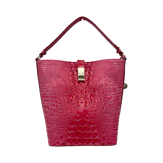 Handbag Designer By Brahmin In Pink, Size:Large
