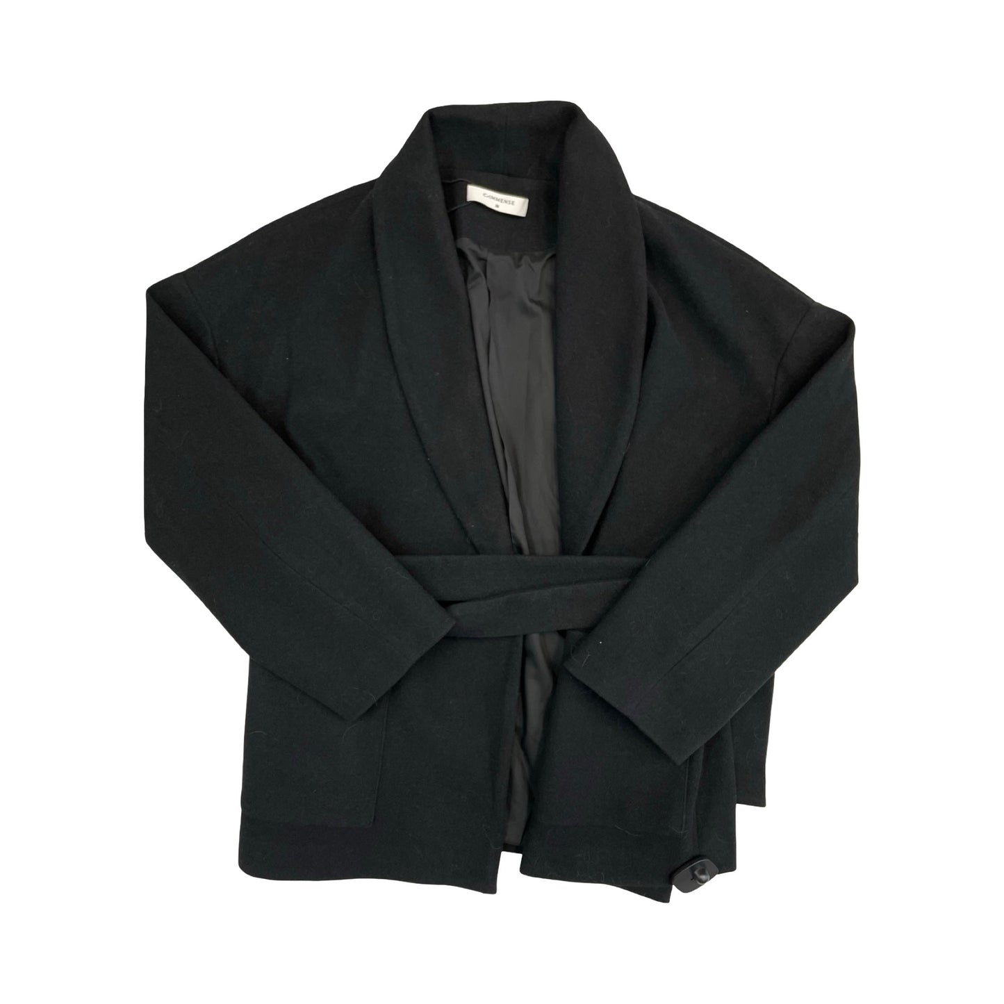 Coat Peacoat By Commense In Black, Size:M