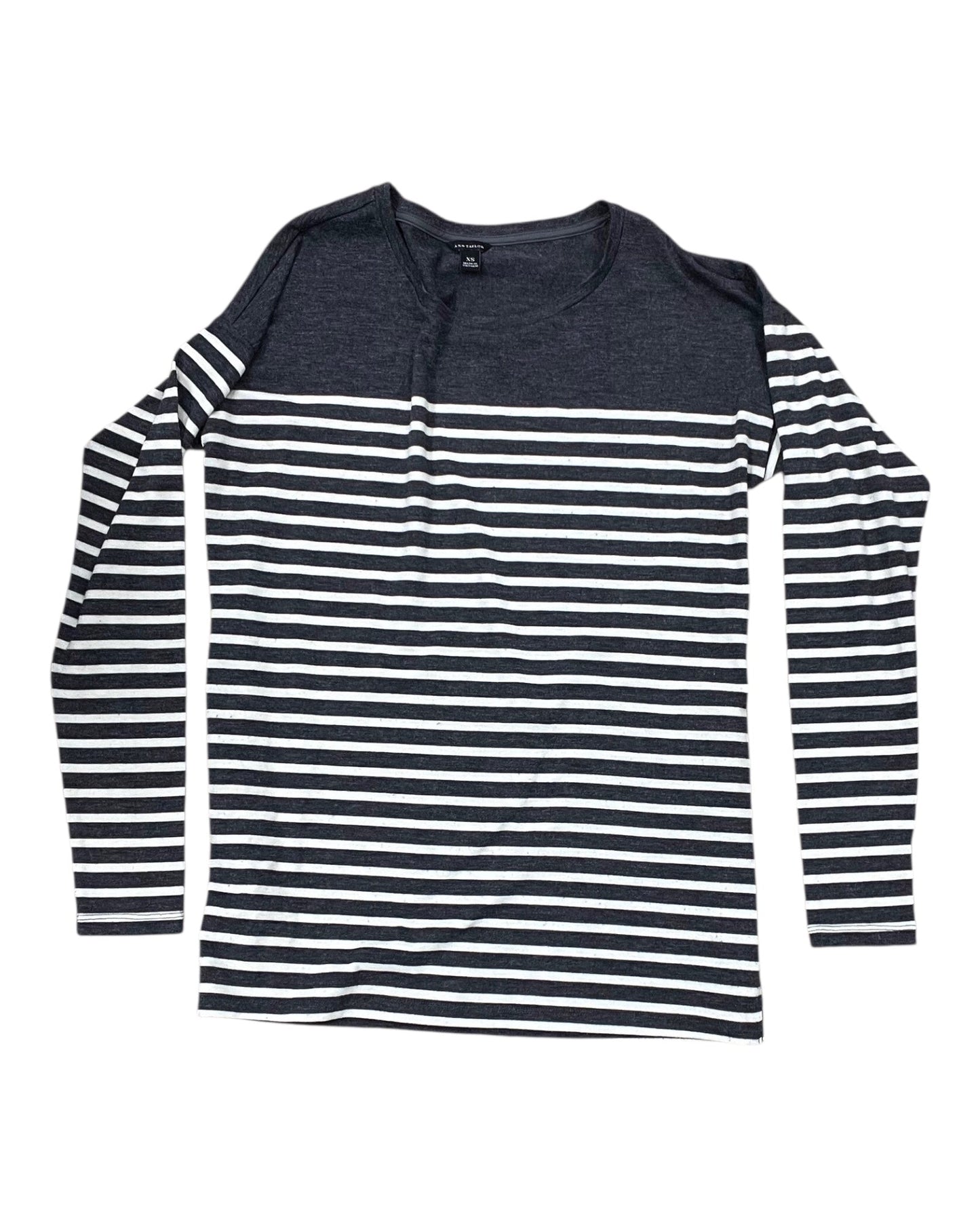 Top Ls By Ann Taylor In Cream & Grey, Size:Xs