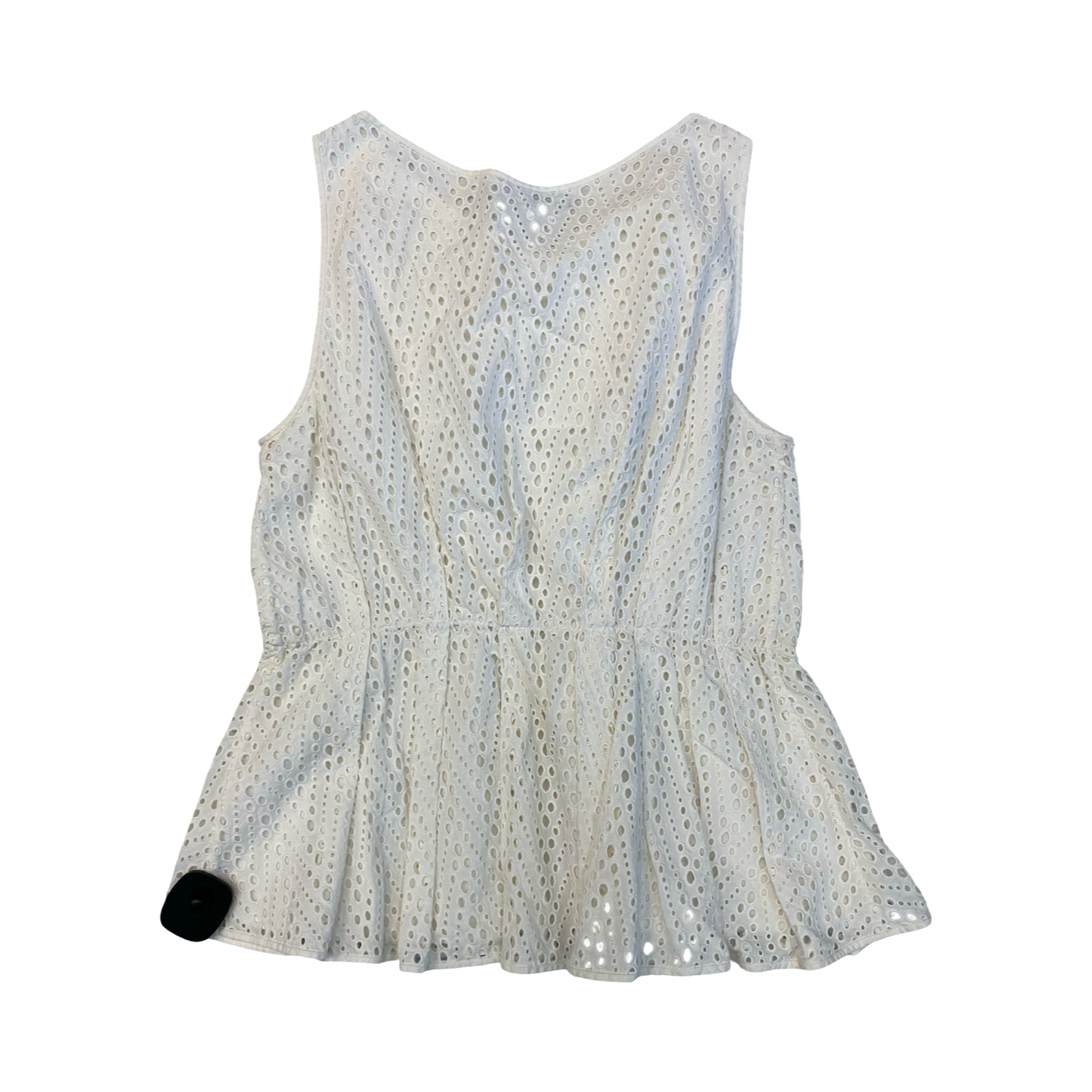 Top Sleeveless By Halston Heritage In White, Size:8