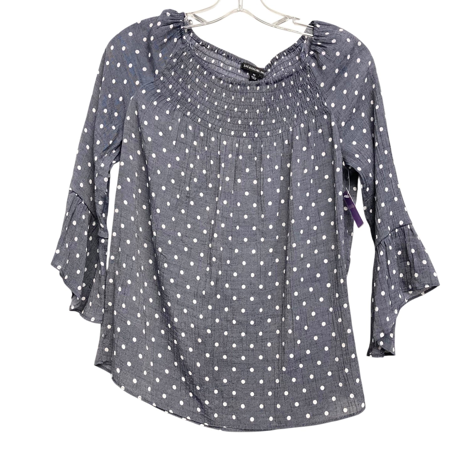 Top 3/4 Sleeve By Zac And Rachel In Polkadot Pattern, Size:Sp