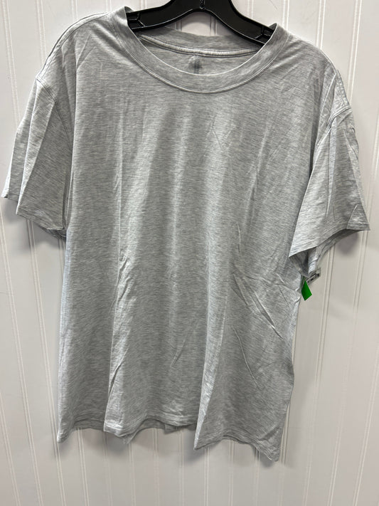 Athletic Top Ss By Lululemon In Grey, Size:12