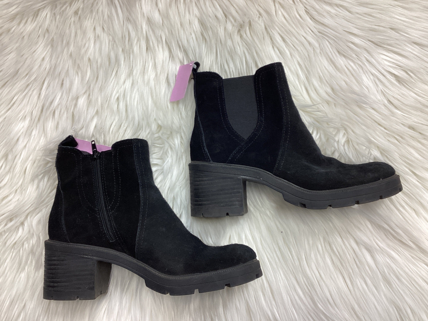 Boots Ankle Heels By Lucky Brand In Black, Size:9