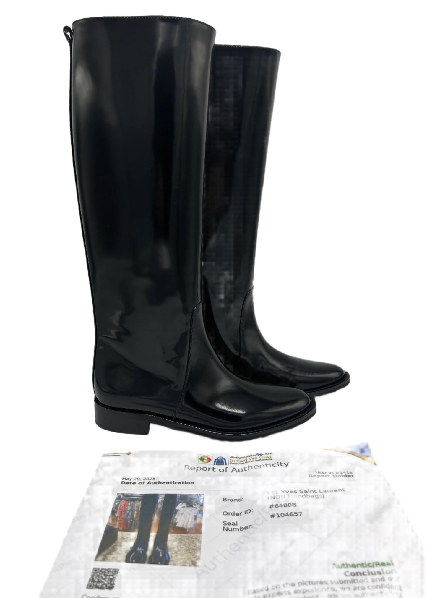 Yves Saint Laurent YSL Hunt Designer Luxury Riding Boots, Size: 8 (38)