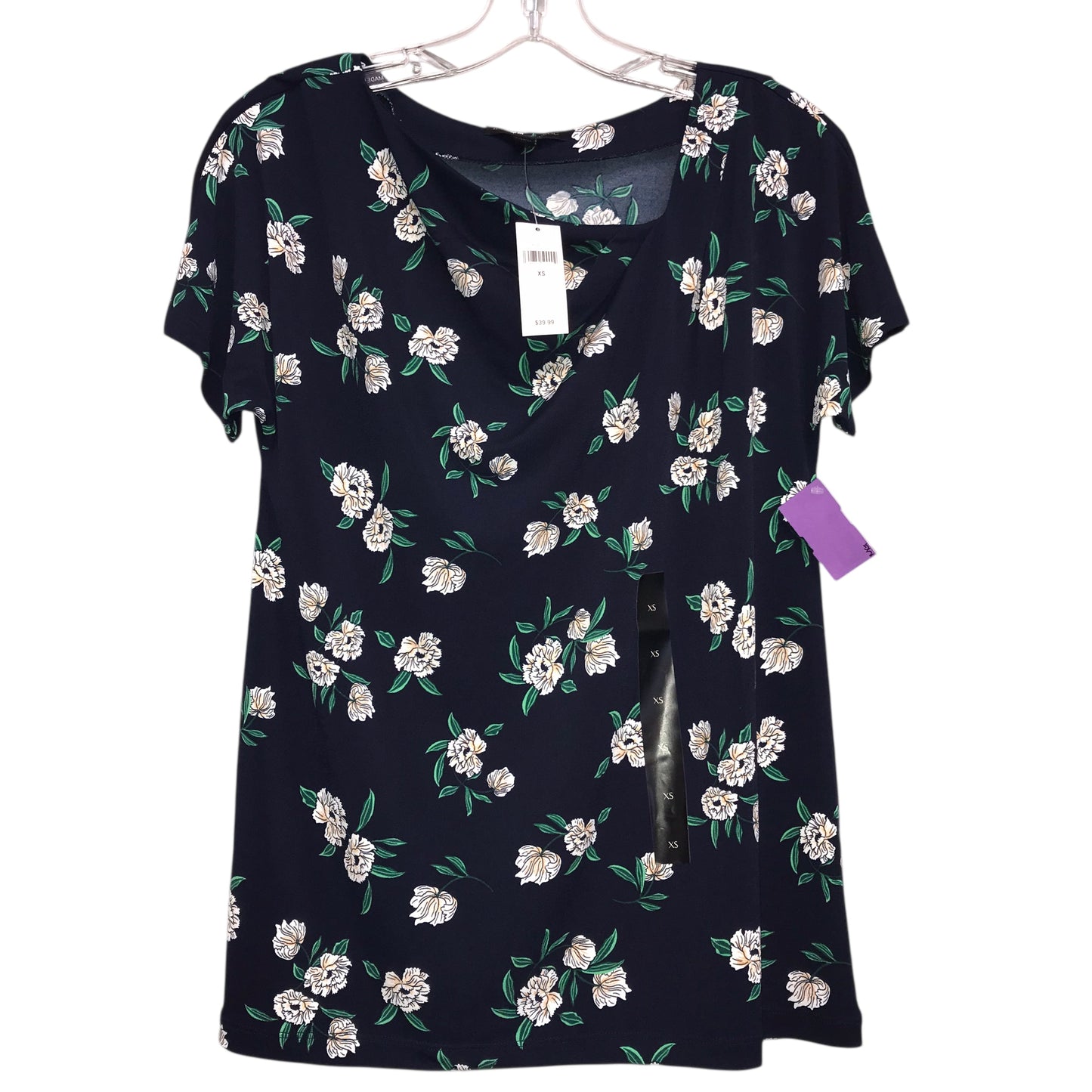 Top Ss By Banana Republic In Navy, Size:Xs