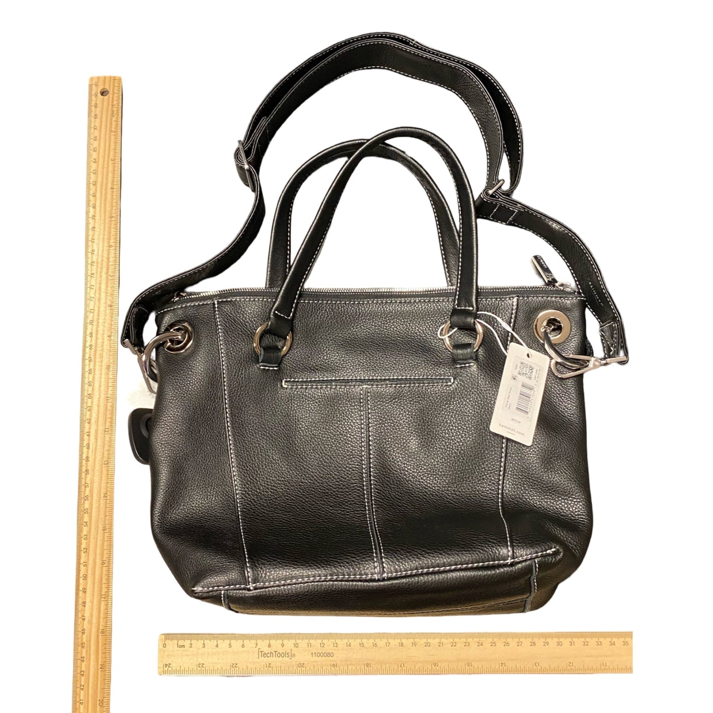 Handbag Designer By Hammitt In Black & Silver, Size:Medium