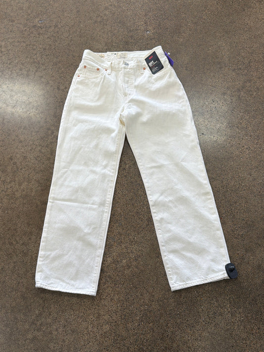 Jeans Straight By Levis In White, Size:0