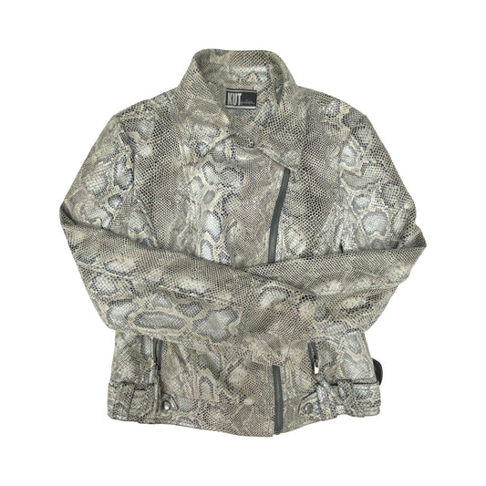 Jacket Moto By Kut In Snakeskin Print, Size:M
