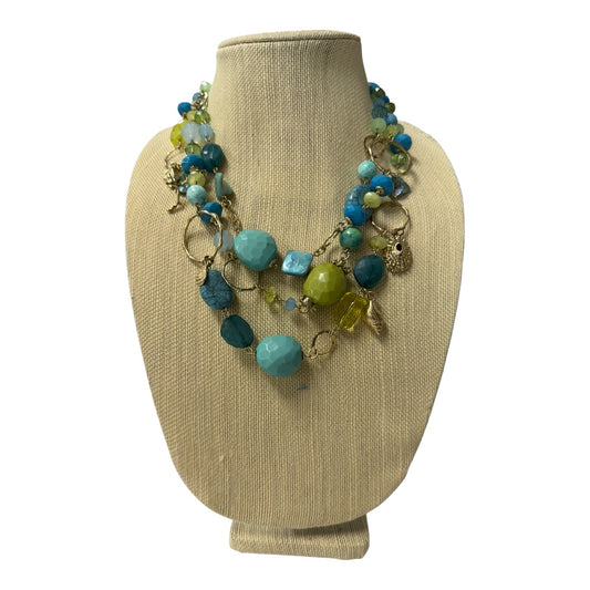 Necklace Choker & Collar By Chicos In Blue & Green