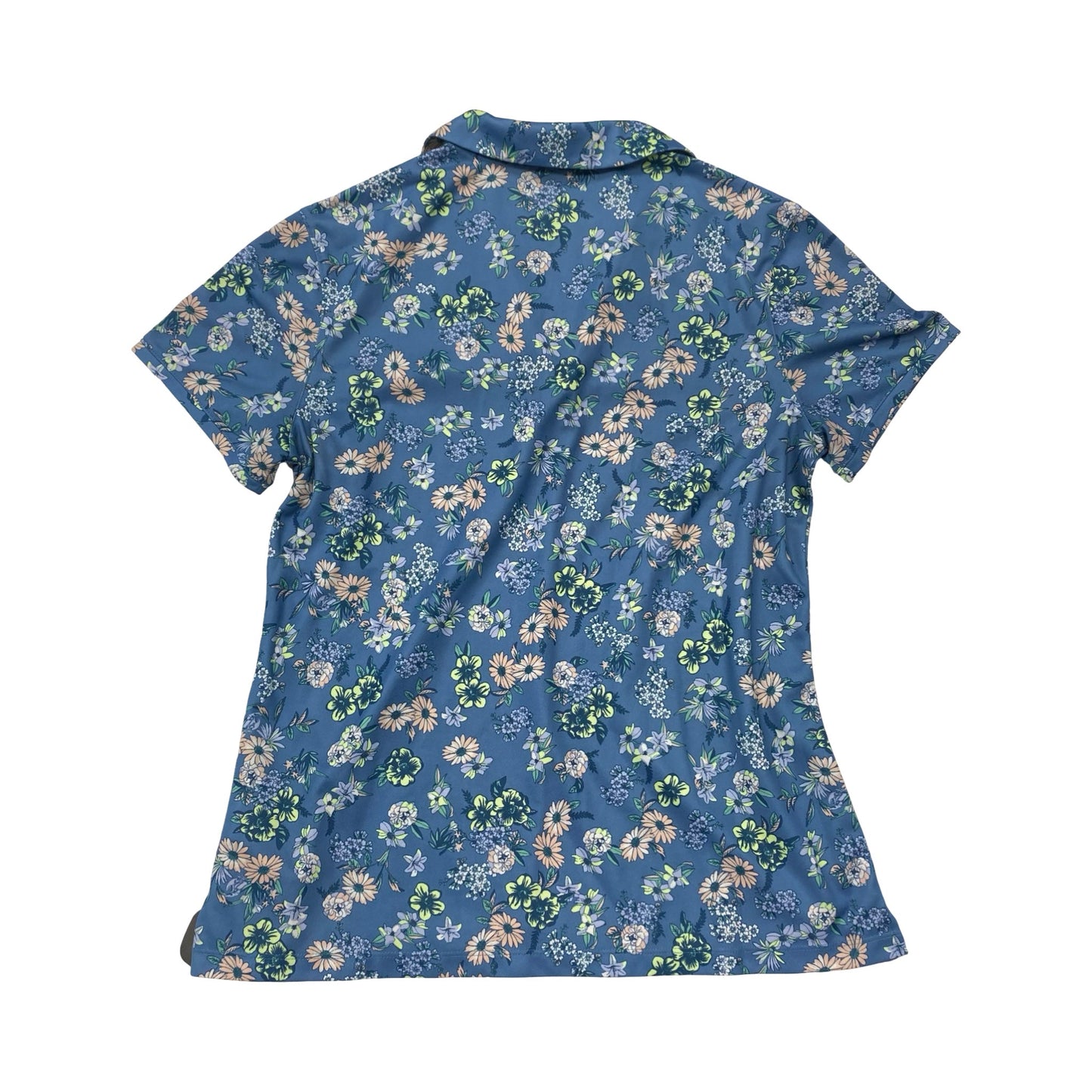 Athletic Top Ss By Nike In Floral Print, Size:M