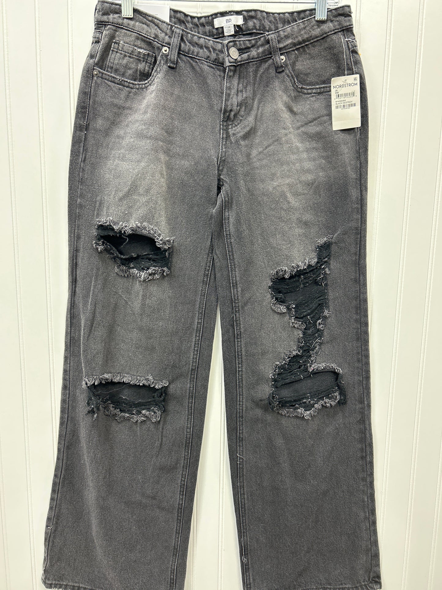 Jeans Wide Leg By Bp In Black Denim, Size:6