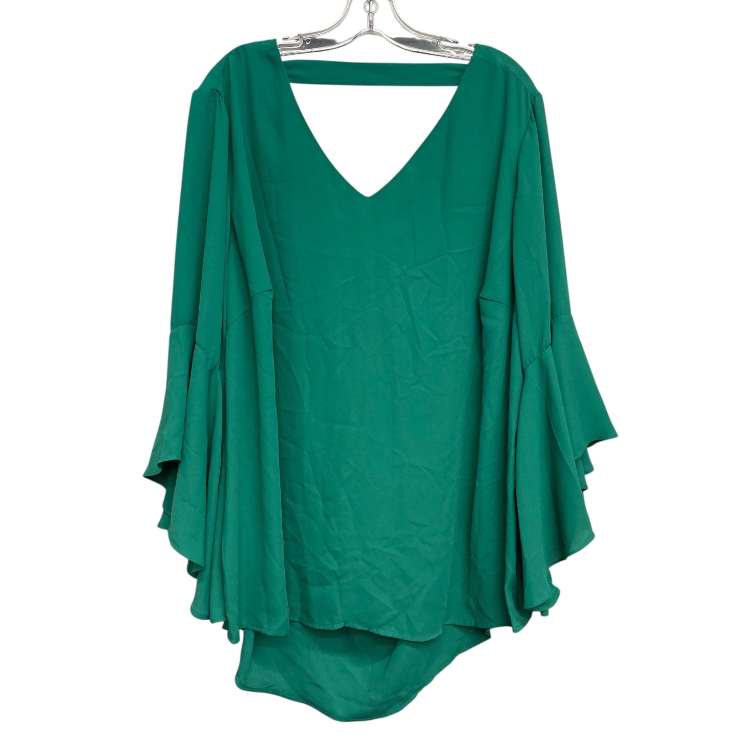 Top Ls Basic By Ny Collection In Green, Size:3X