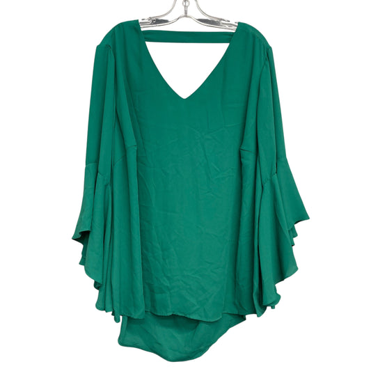Top Ls Basic By Ny Collection In Green, Size:3X