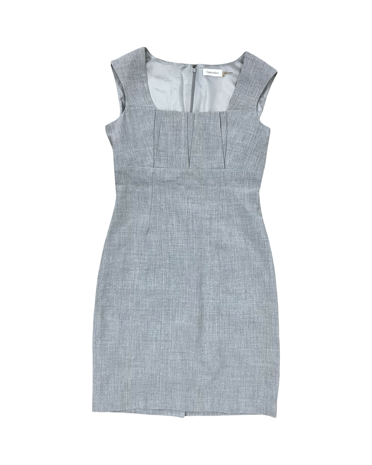Dress Work By Calvin Klein In Grey, Size:6