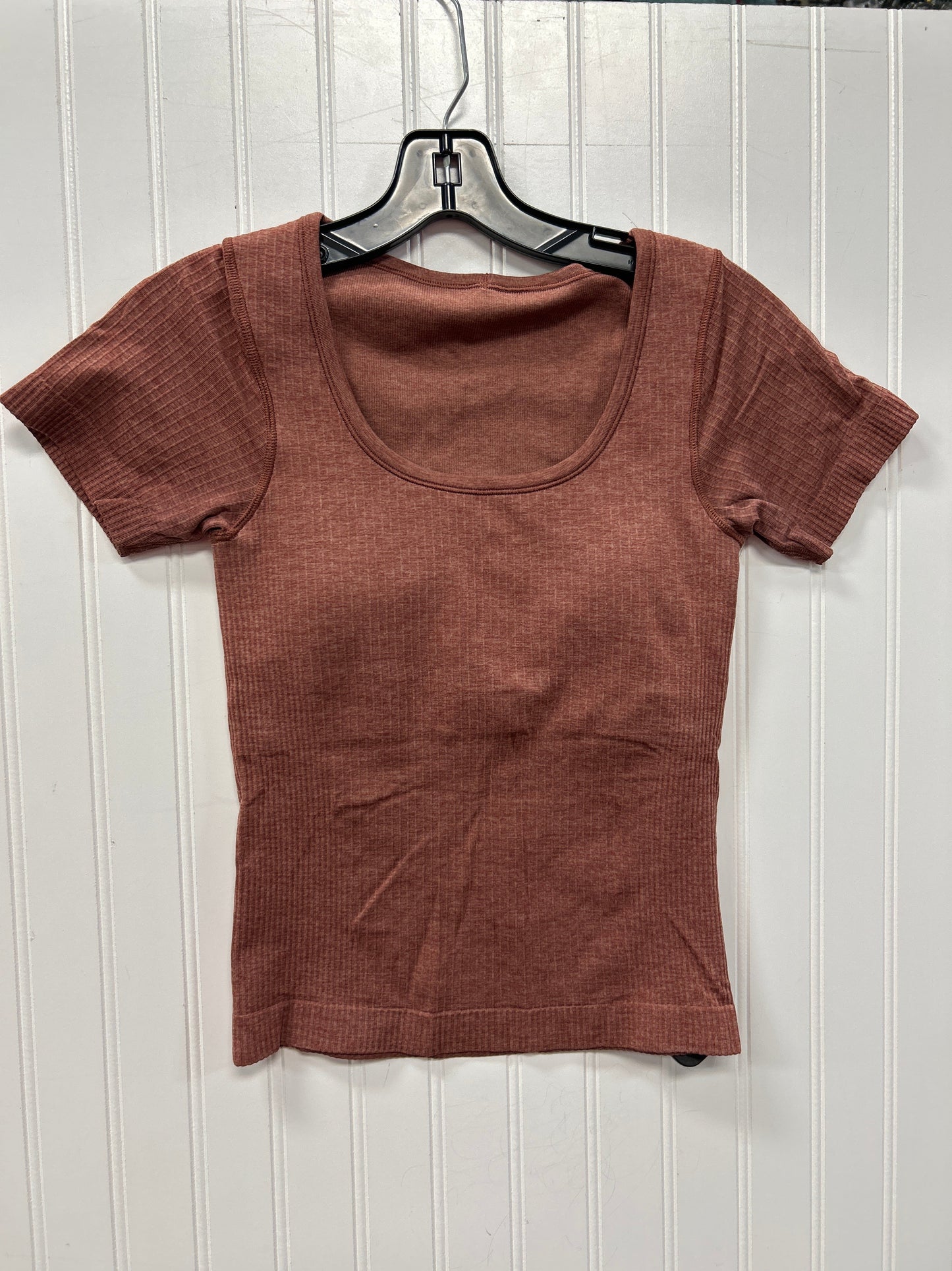 Athletic Top Ss By Lululemon In Brown, Size:S