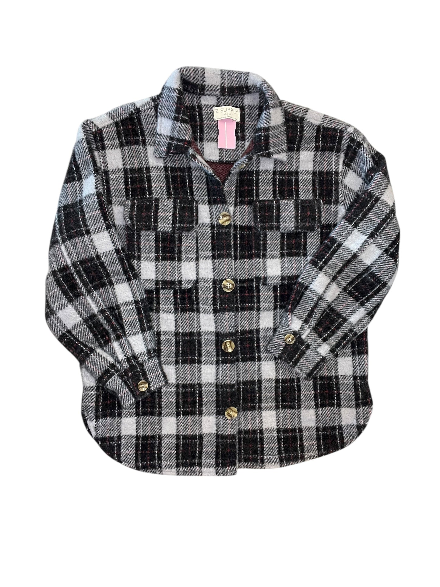 Jacket Shirt By Z Supply In Grey, Size:M