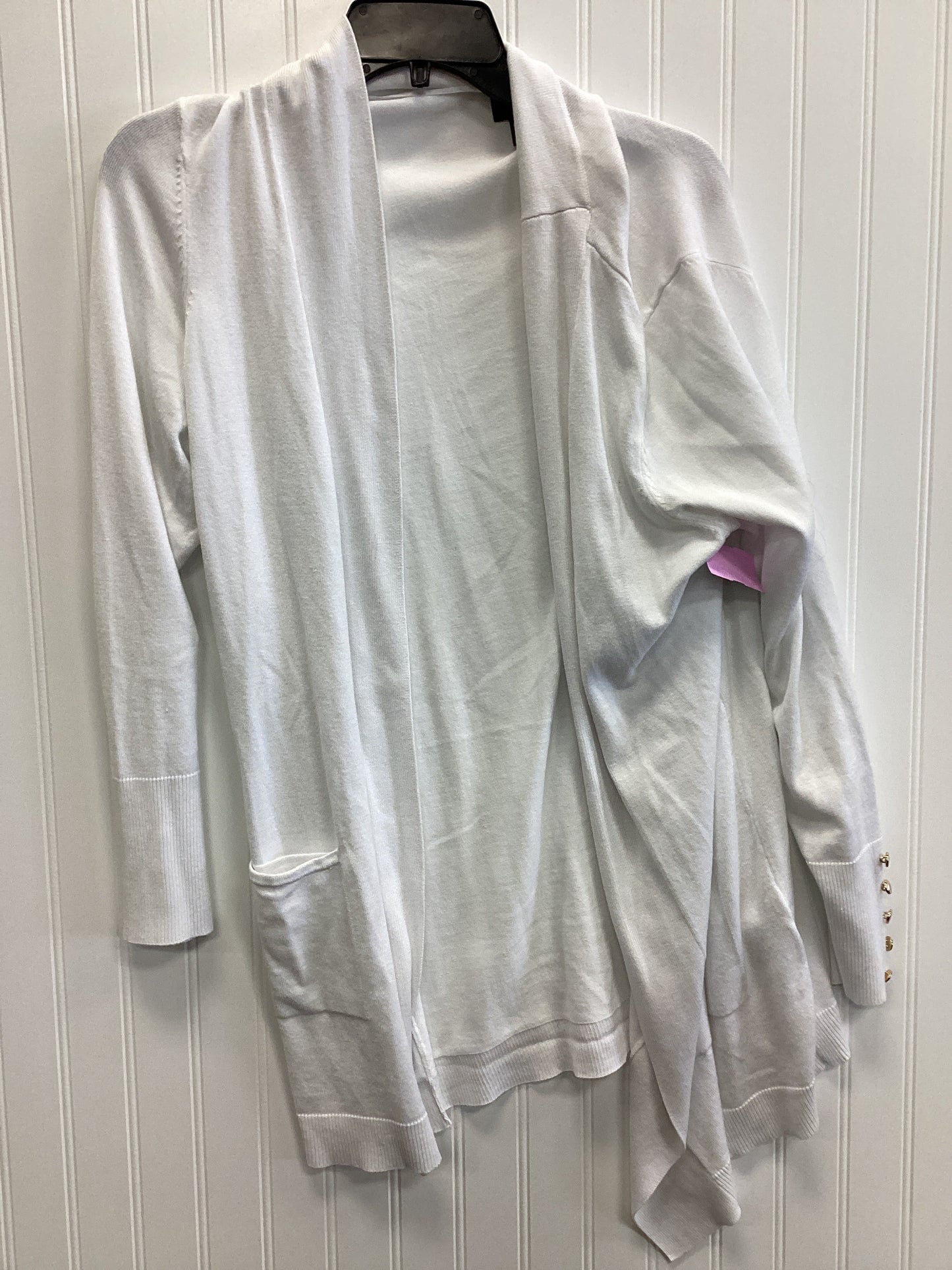 Cardigan By Jm Collections In White, Size:L