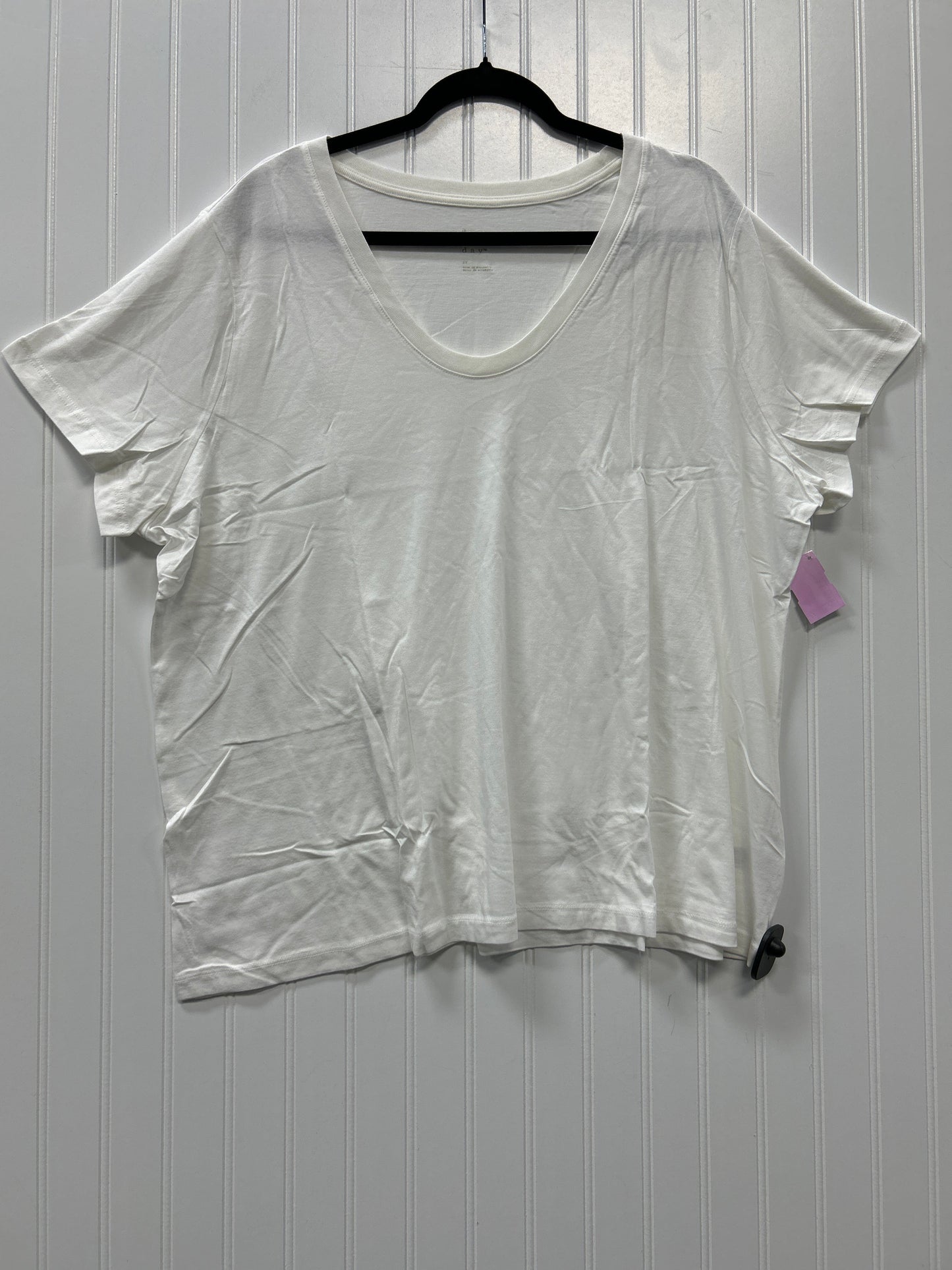 Top Ss Basic By A New Day In White, Size:2X