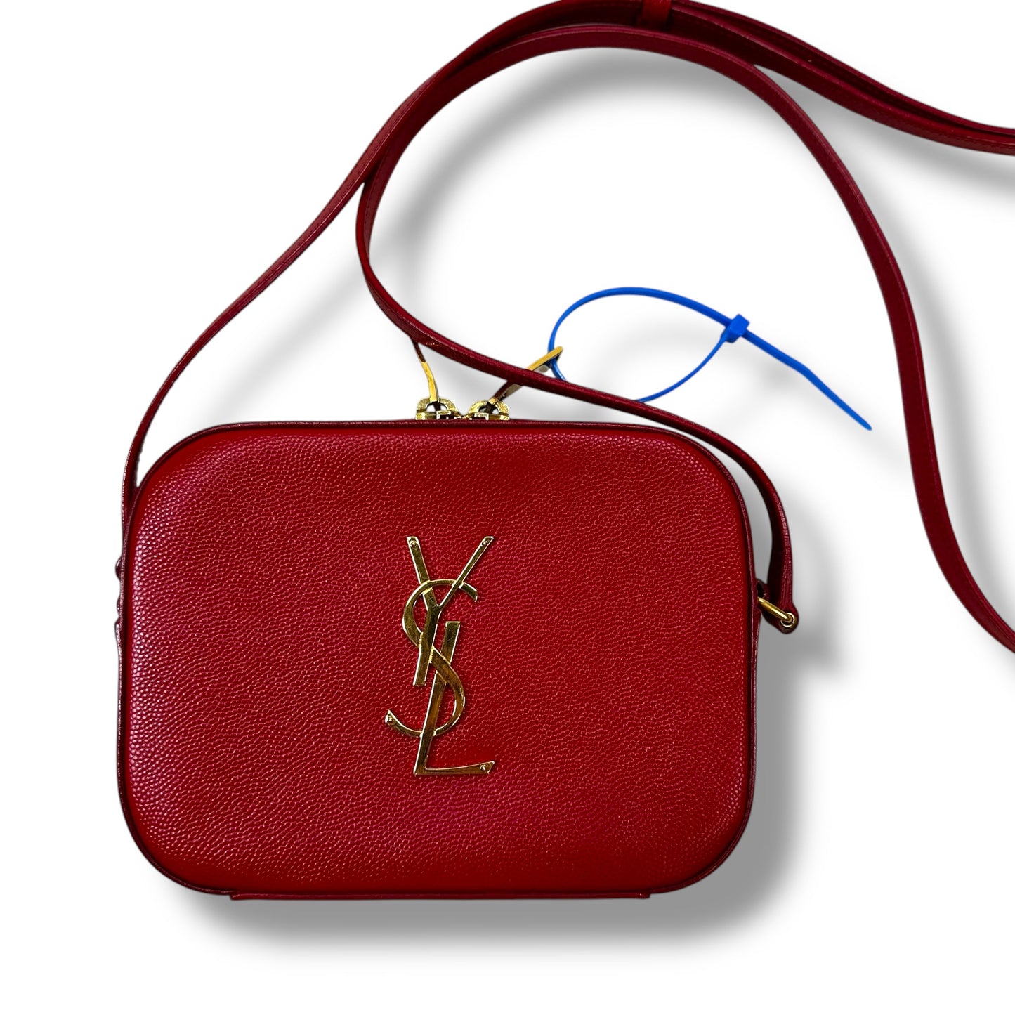 Leather Crossbody Luxury Designer By Yves Saint Laurent, Size: Small