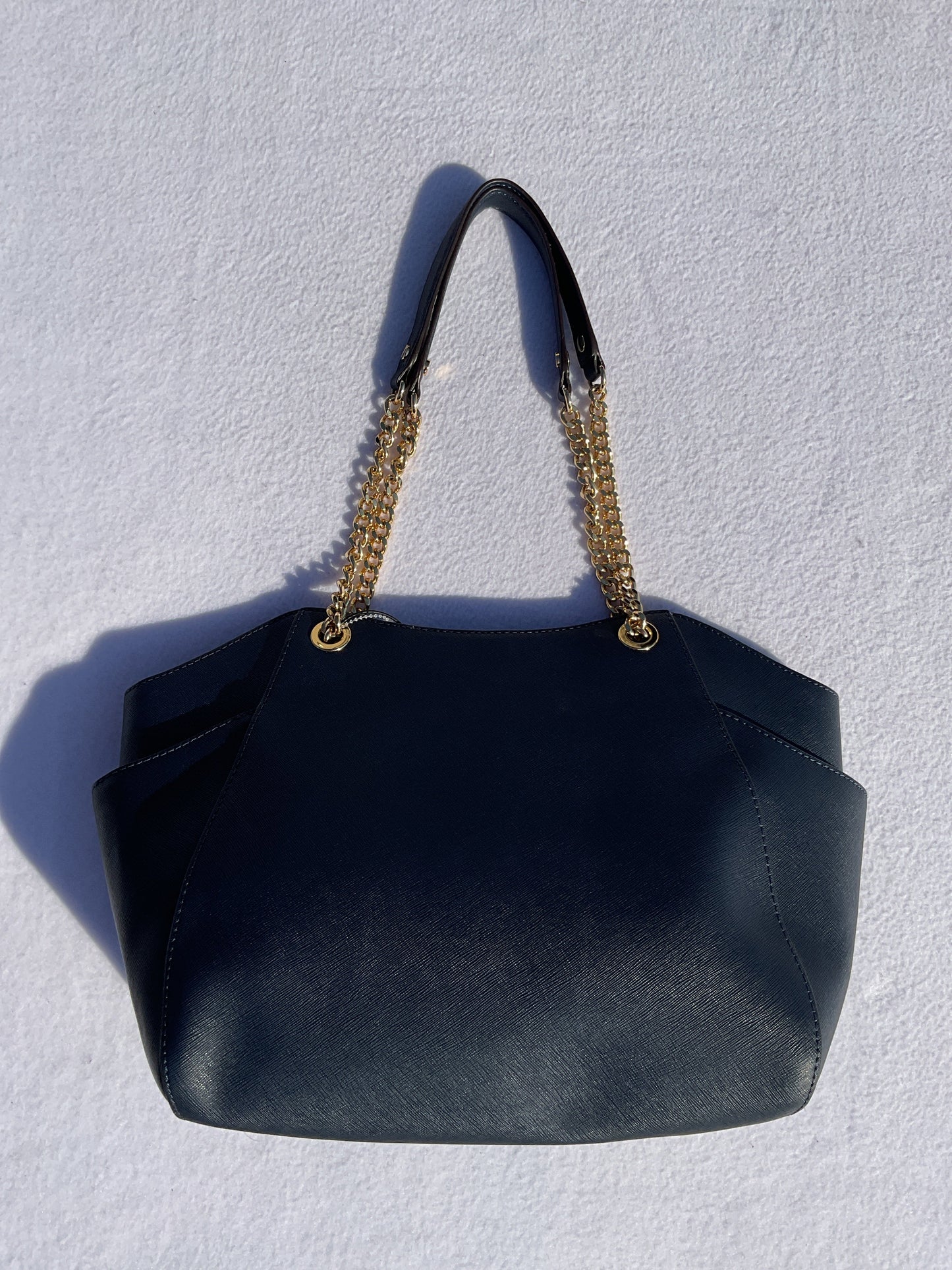 Handbag Designer By Michael Kors In Navy, Size:Medium