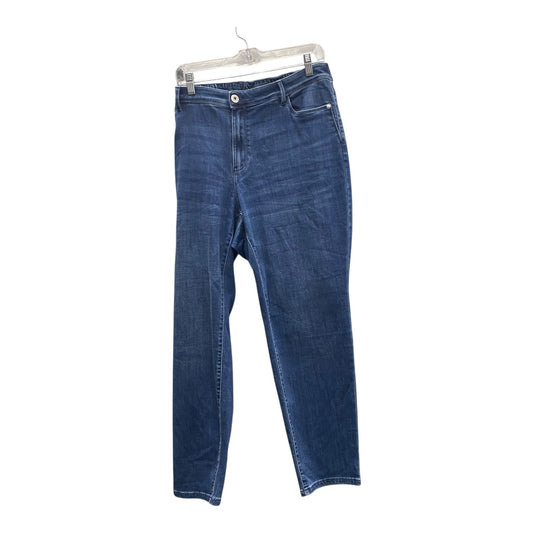 Jeans Straight By J. Jill In Blue Denim, Size:18