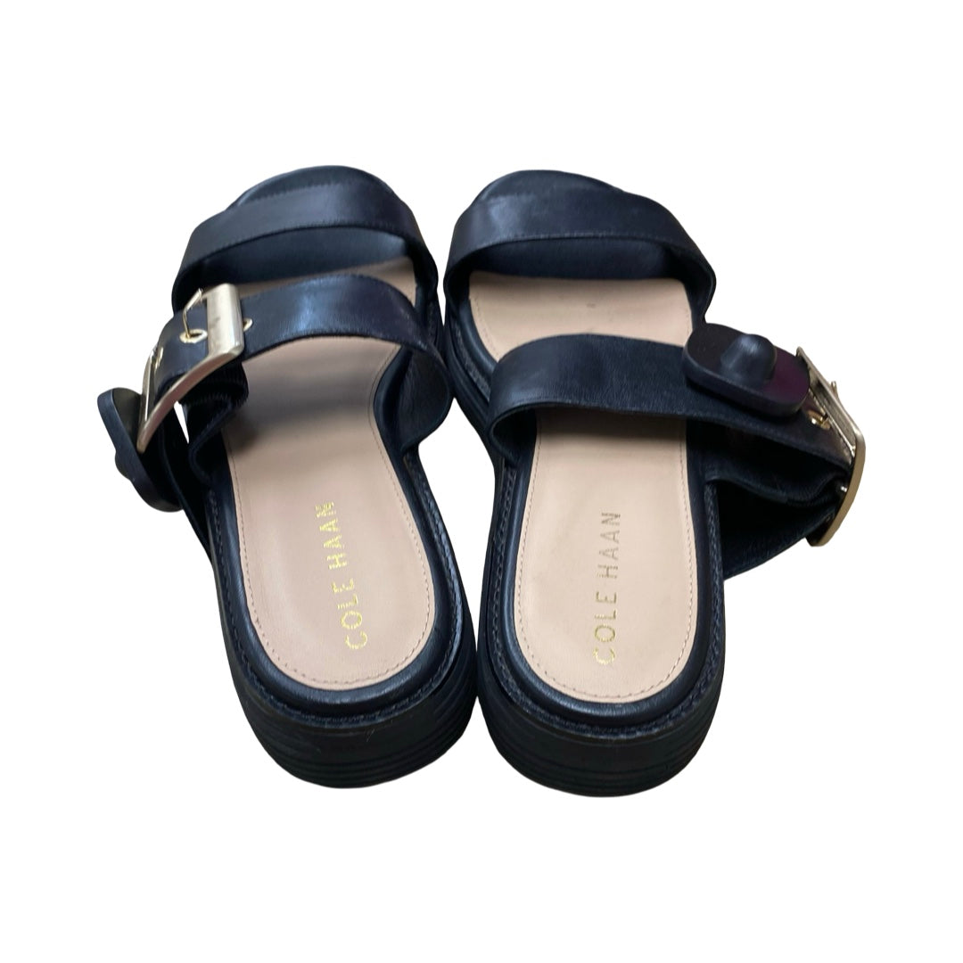 Sandals Heels Wedge By Cole-Haan In Black, Size:7