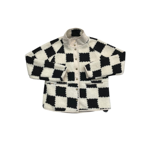 Jacket Fleece By Mystree In Black & Cream, Size:L