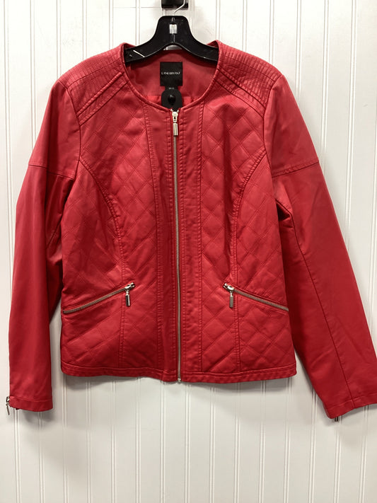 Jacket Moto By Lane Bryant In Red, Size:Xl