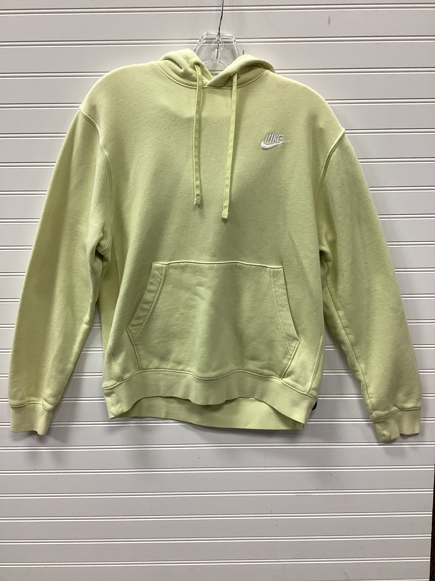 Athletic Sweatshirt Hoodie By Nike Apparel In Yellow, Size:S