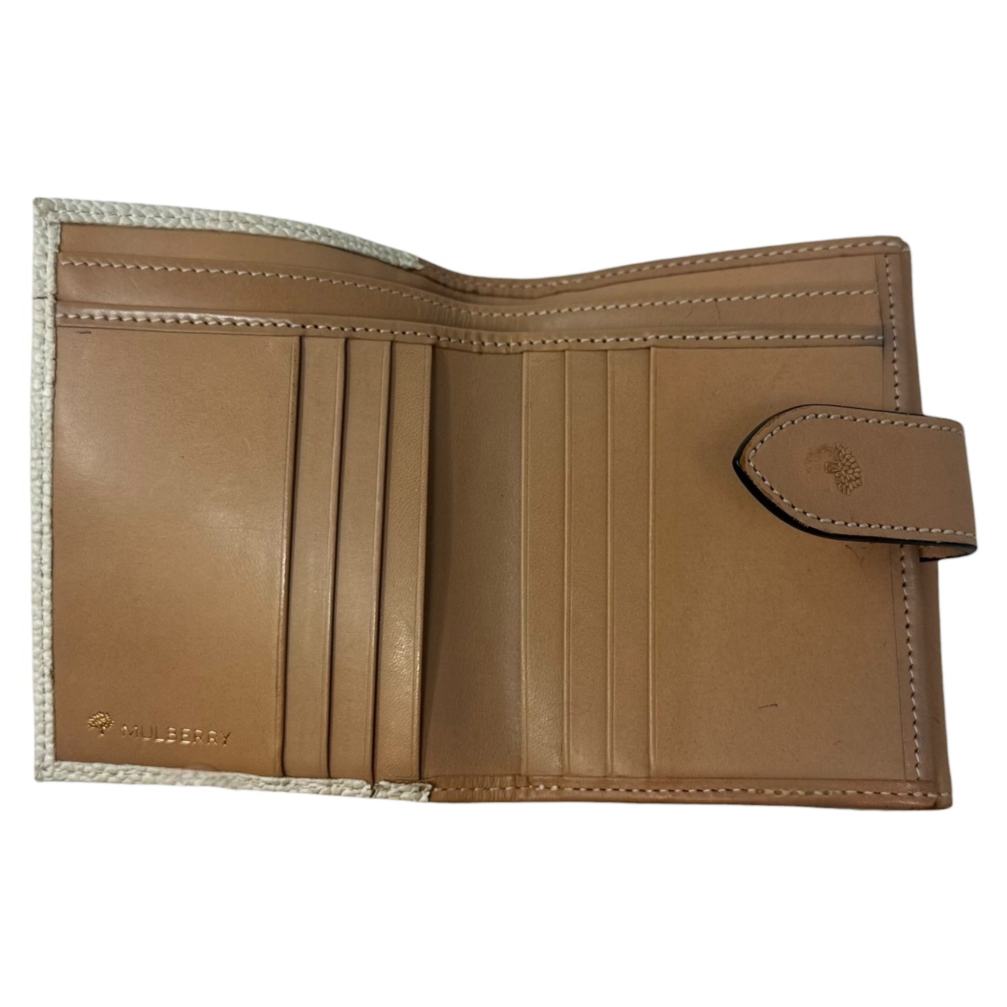 AS IS Scotch Grain Bifold Snap Wallet Luxury Designer By Mulberry, Size: Medium