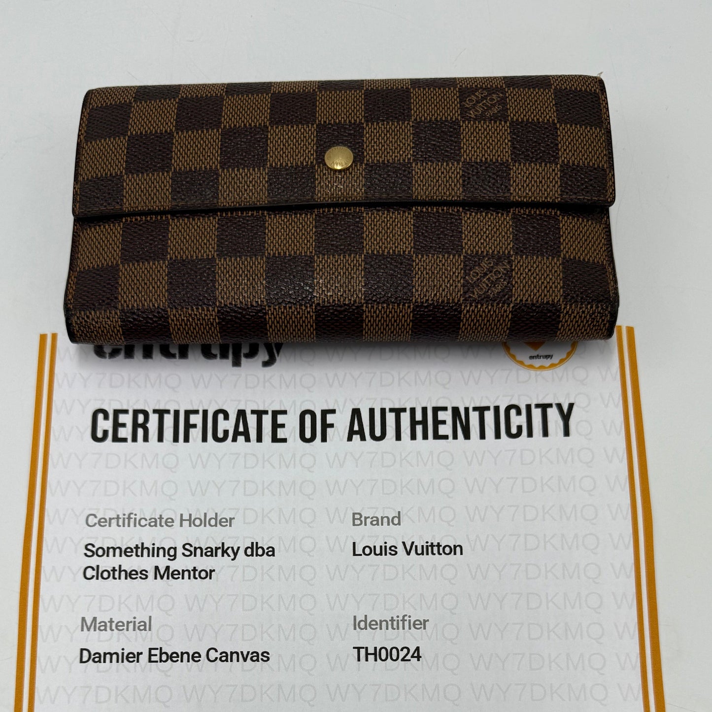 Louis Vuitton Sarah Luxury Wallet in Damier Ebene