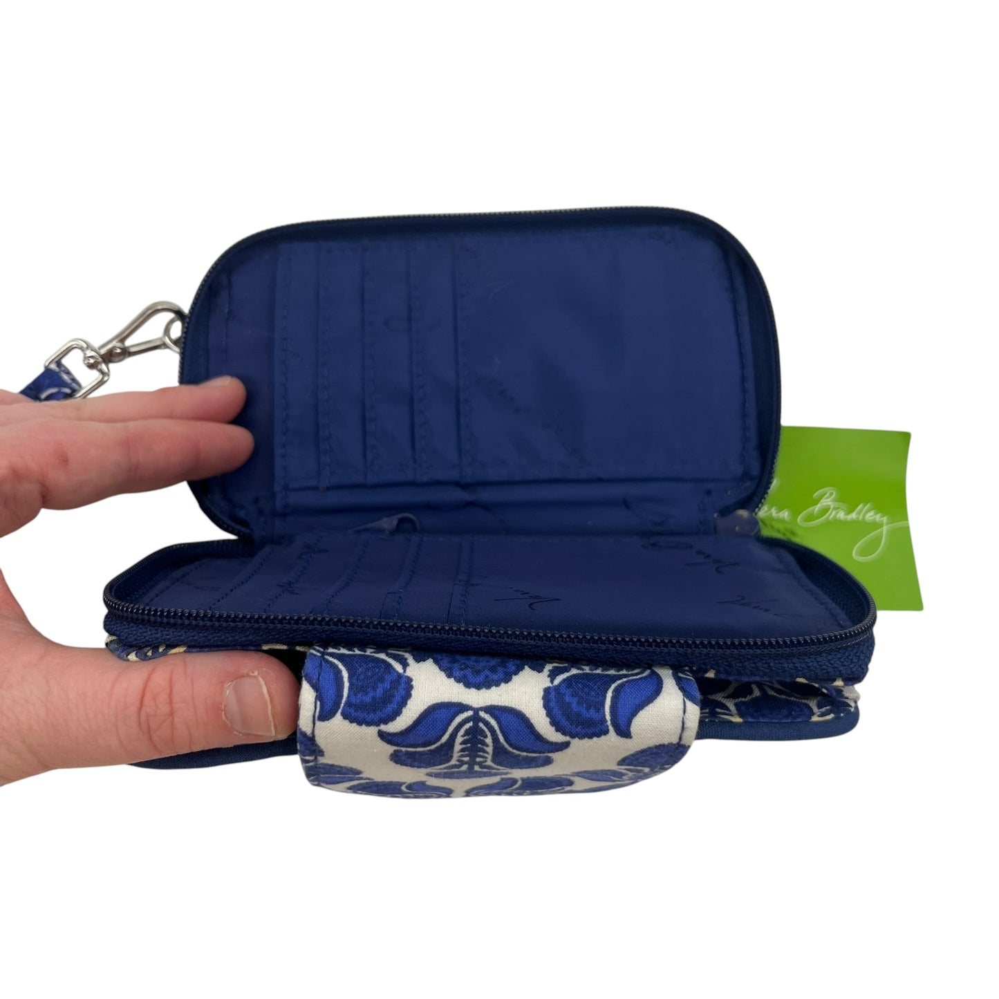 Wristlet By Vera Bradley In Blue & Cream, Size:Small