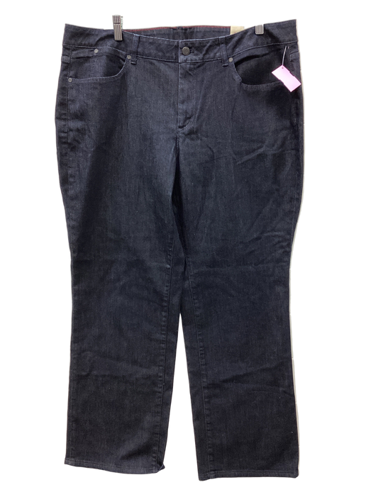 Jeans Boot Cut By Talbots In Blue Denim, Size:20