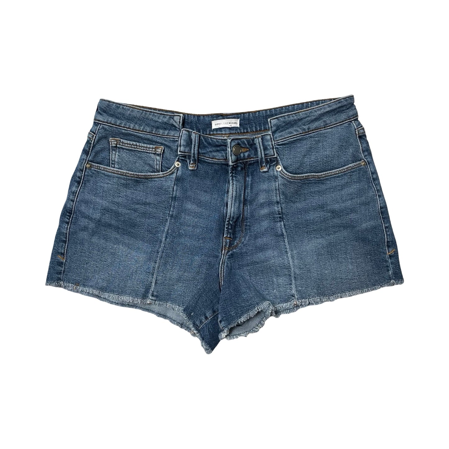 Shorts By Good American In Blue Denim, Size:8