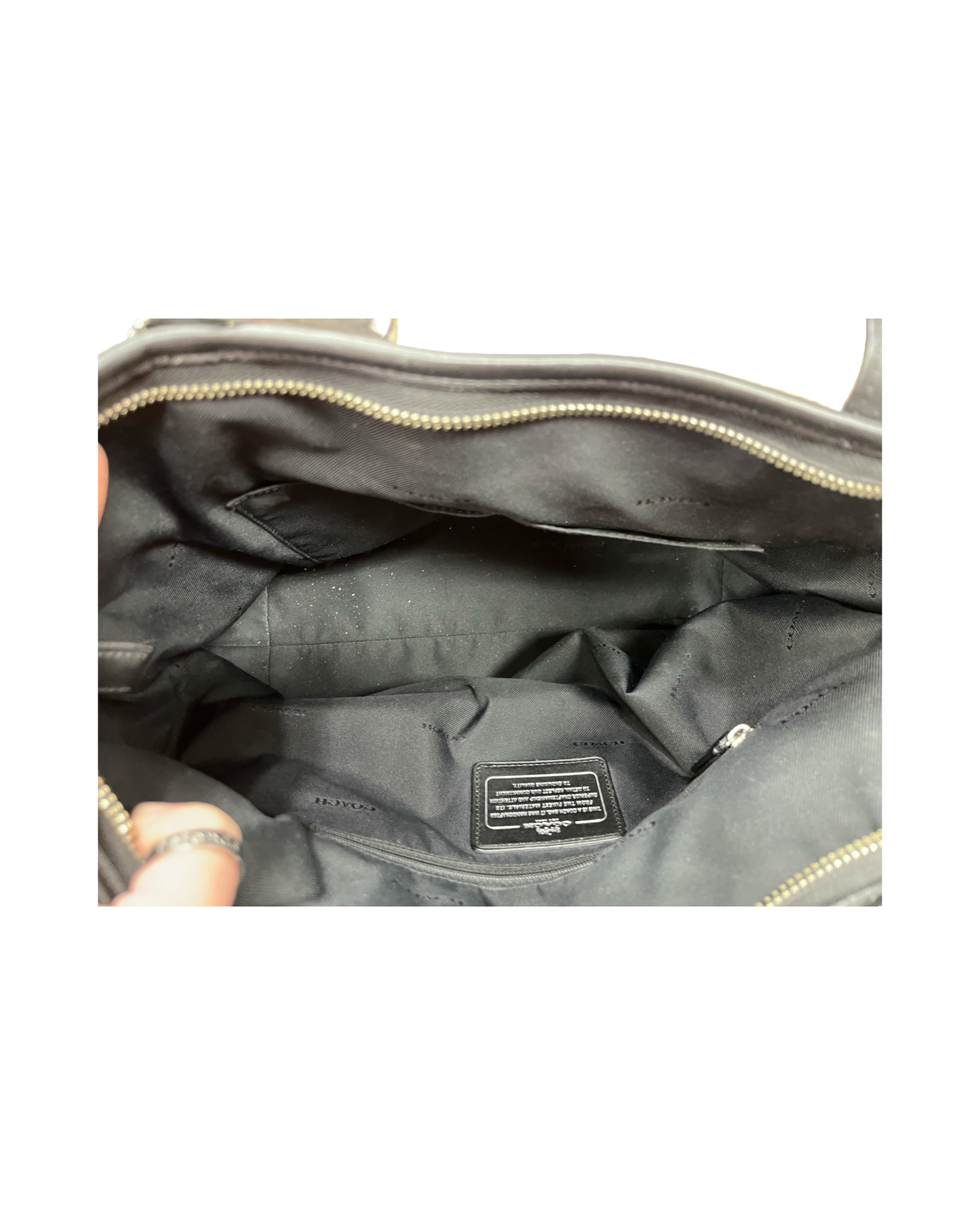 Handbag Designer By Coach In Black, Size:Medium
