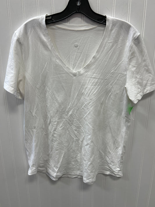 Athletic Top Ss By Lululemon In White, Size:10