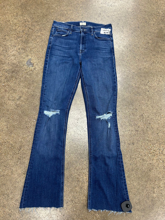 Jeans Flared By Mother In Blue Denim, Size:6