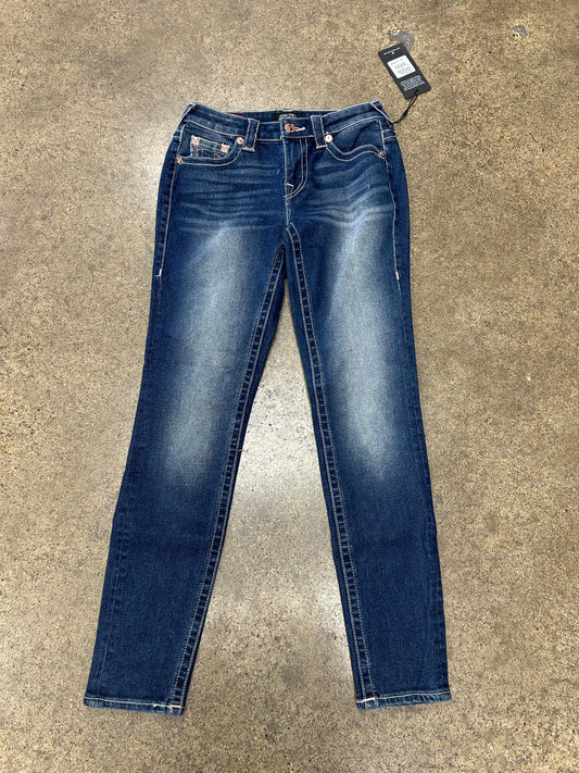 Jeans Skinny By True Religion In Blue Denim, Size:2