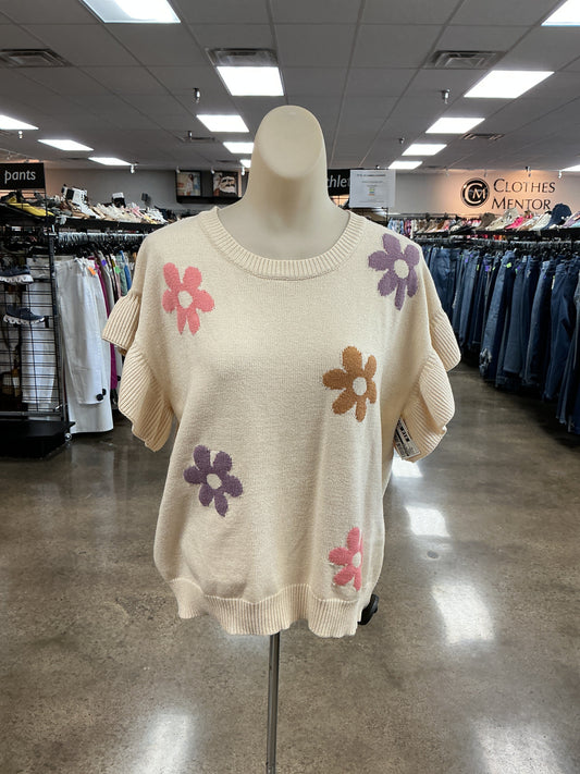 Sweater Ss By Anniewear In Cream, Size:Xl