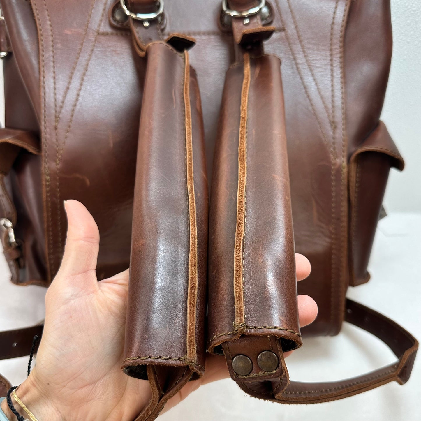 Backpack Leather By SADDLEBACK, Size: Medium
