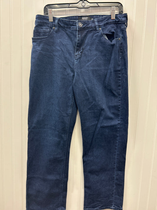 Jeans Straight By Hudson In Blue Denim, Size:12