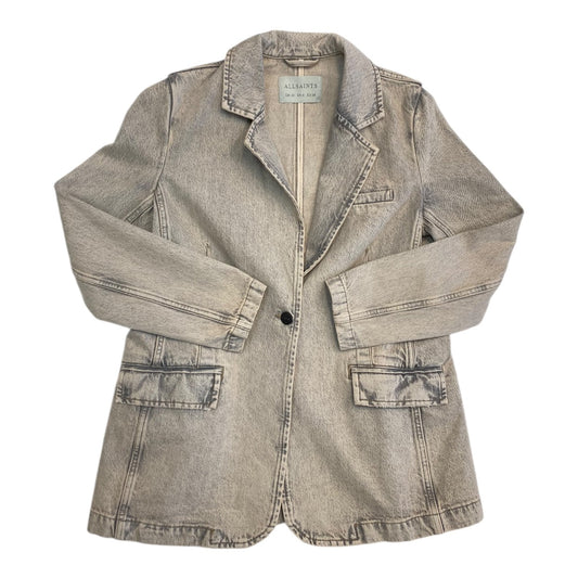 Jacket Luxury Designer By All Saints In Grey, Size:6