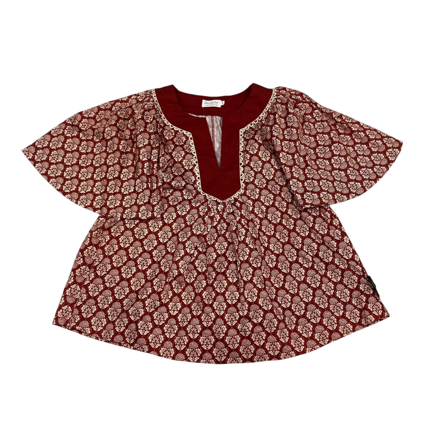 Top Ss By Shop the Mint In Cream & Red, Size:S