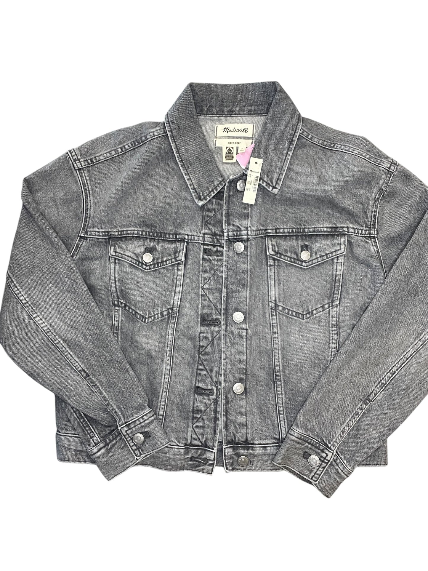 Jacket Denim By Madewell In Black Denim, Size:S
