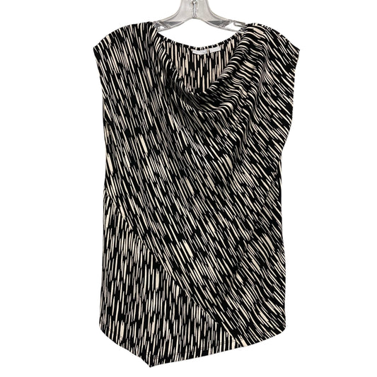 Top Sleeveless By Chicos In Black & Cream, Size:M