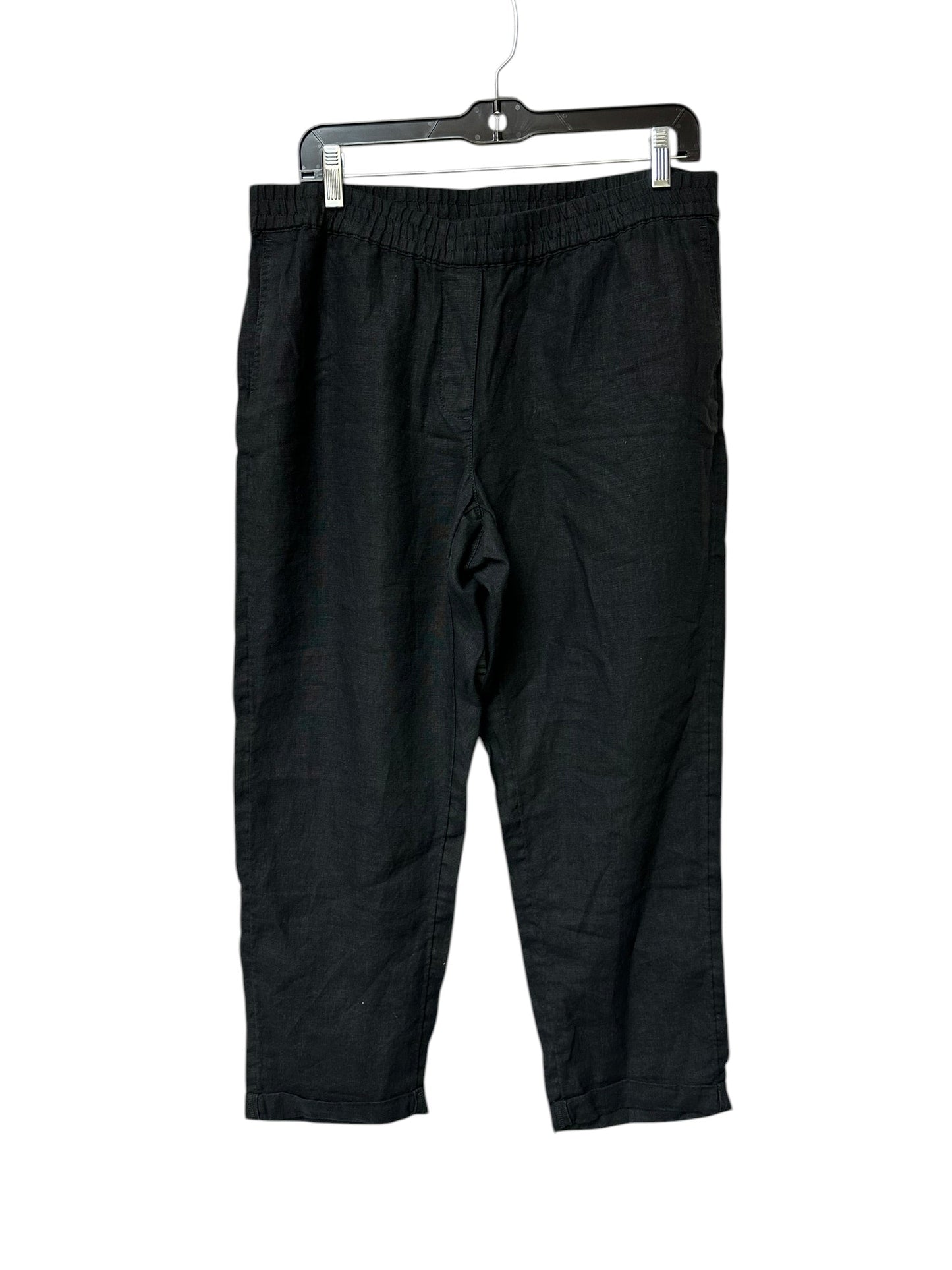 Pants Linen By J. Jill In Black, Size:Mp