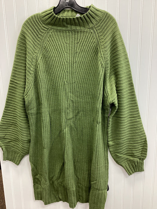 Dress Sweater By Clothes Mentor In Green, Size:Xl