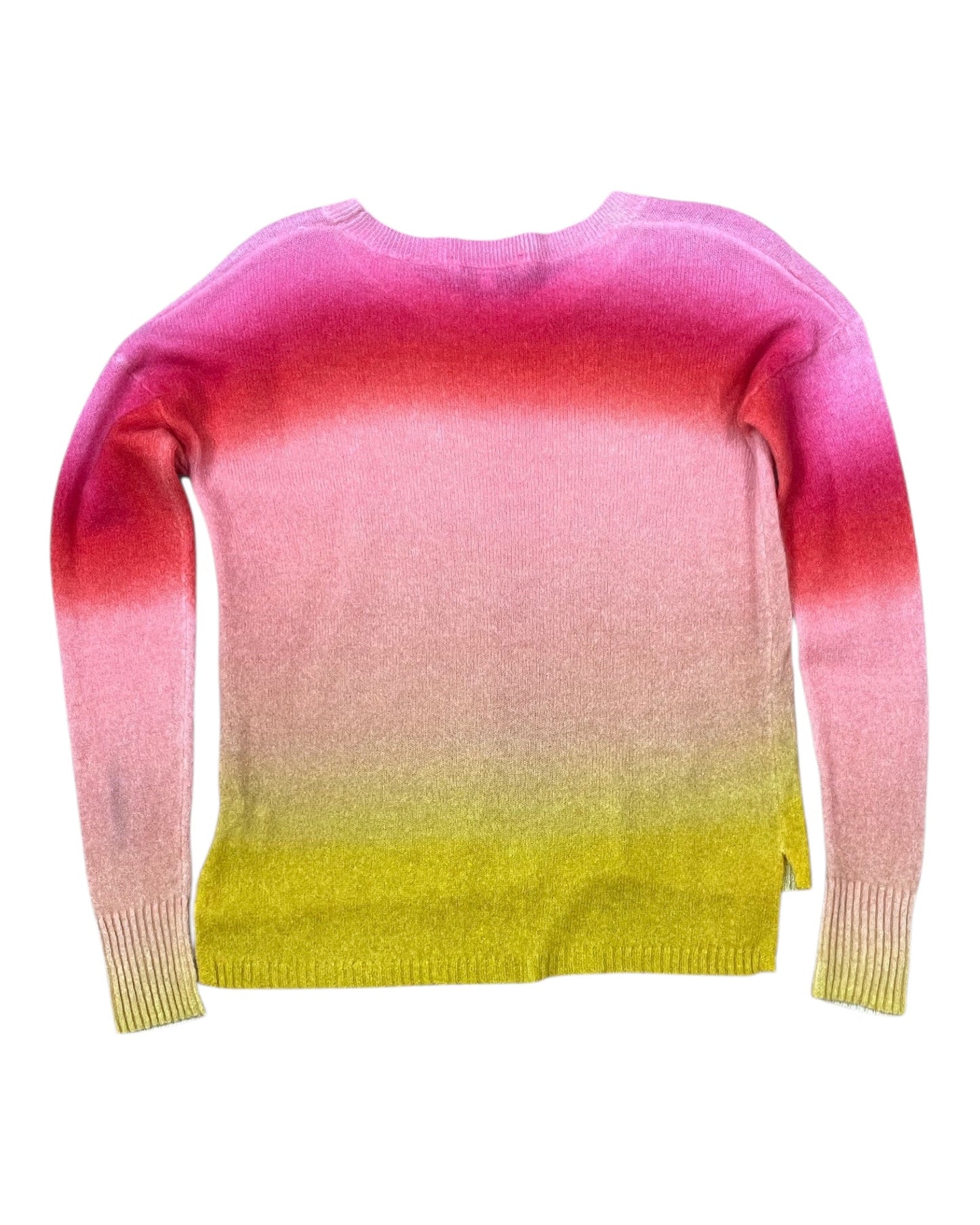 Sweater By White And Warren In Pink & Yellow, Size:S
