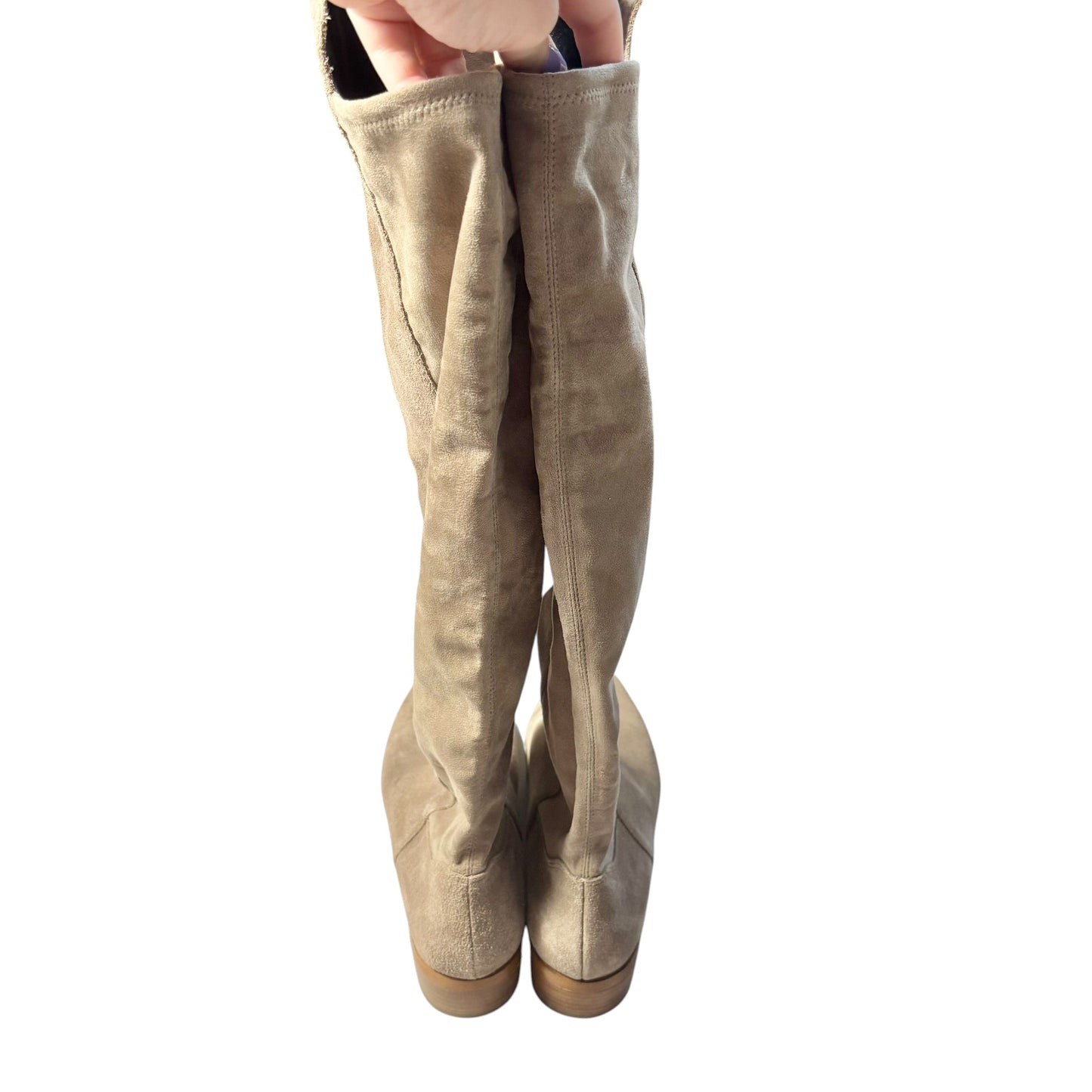 Boots Leather By Sole Society In Taupe, Size: 9